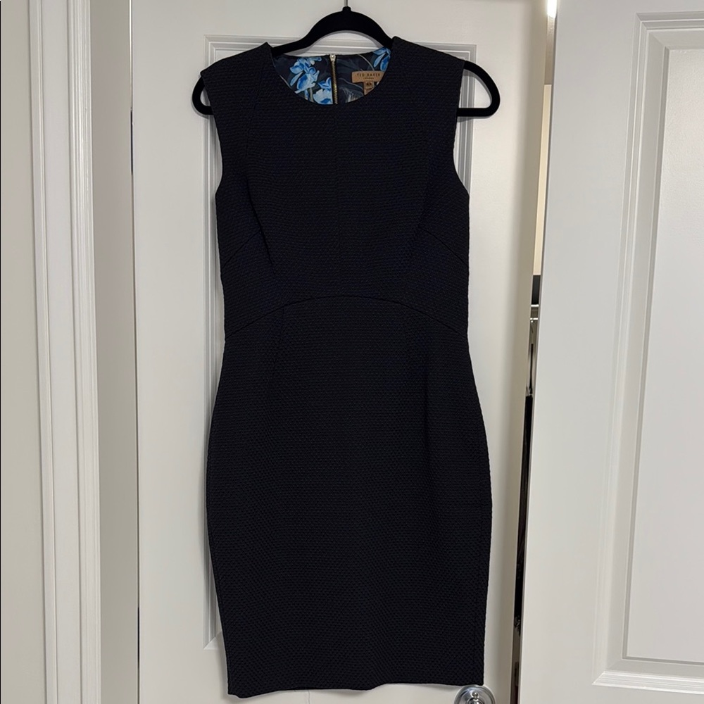 Ted Baker Black Sleeveless Sheath Mini Dress
